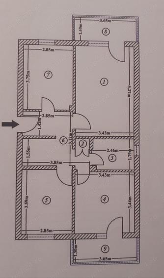 Apartament cu 3 camere decomandat în Berca