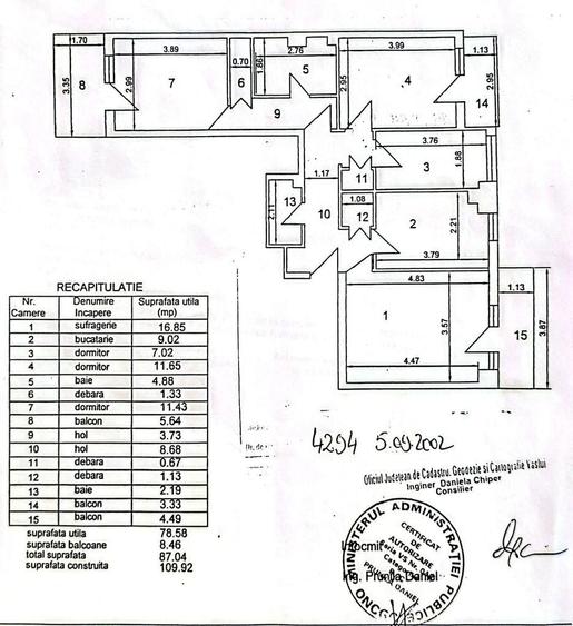 Apartament cu 4 camere decomandat în Ultracentral