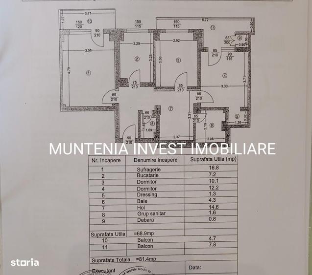 Apartament cu 3 camere decomandat în Ultracentral