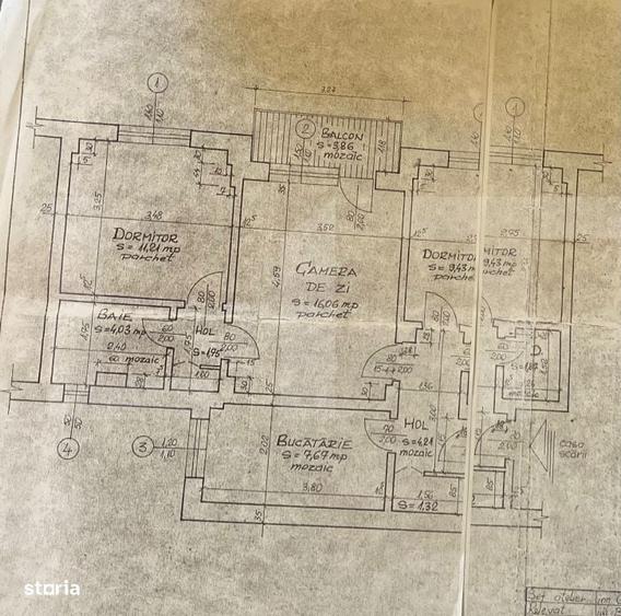 Apartament cu 3 camere semidecomandat în Central
