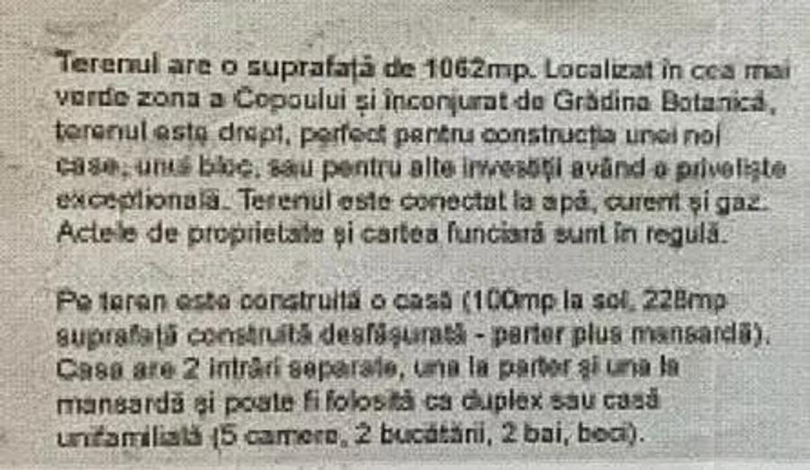 Casă cu 5 camere în Copou