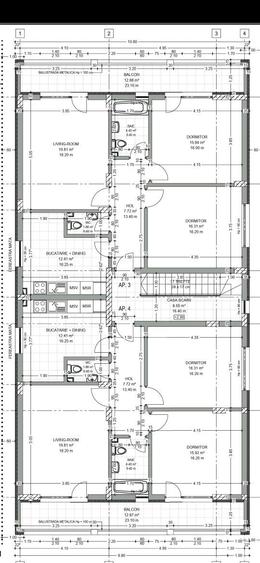 Apartament cu 3 camere decomandat în Central