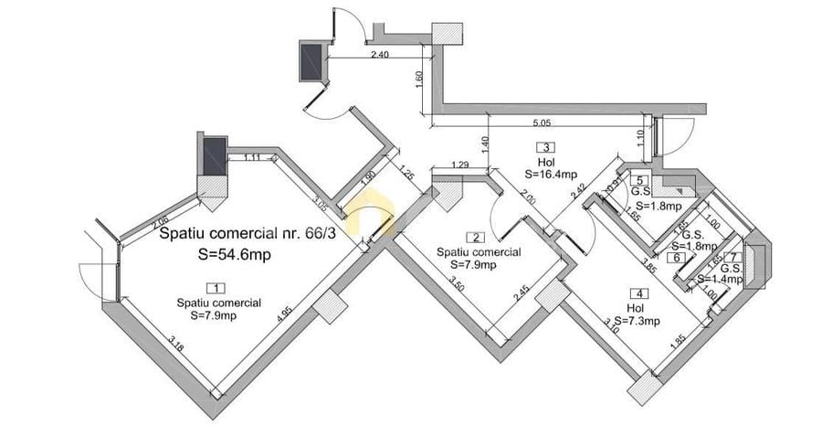 Spațiu comercial, de 54.6 mp, în Gheorgheni