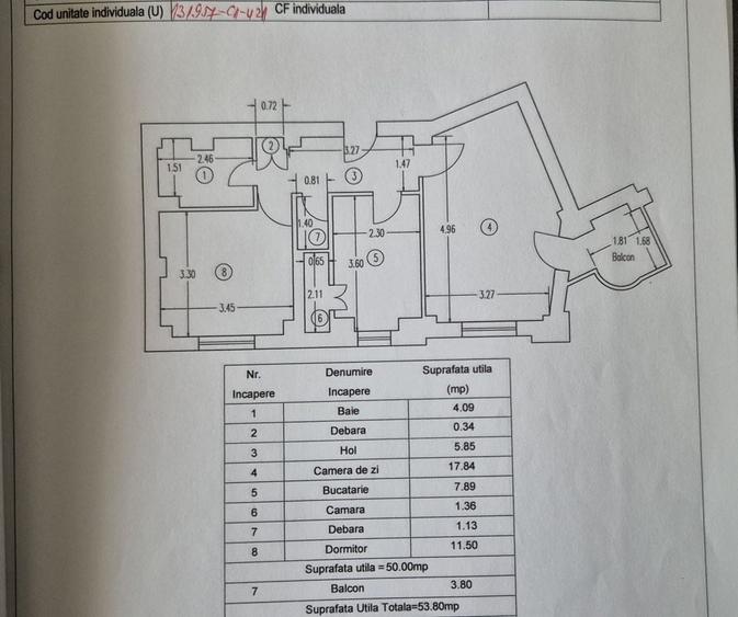 Apartament cu 2 camere decomandat în Central