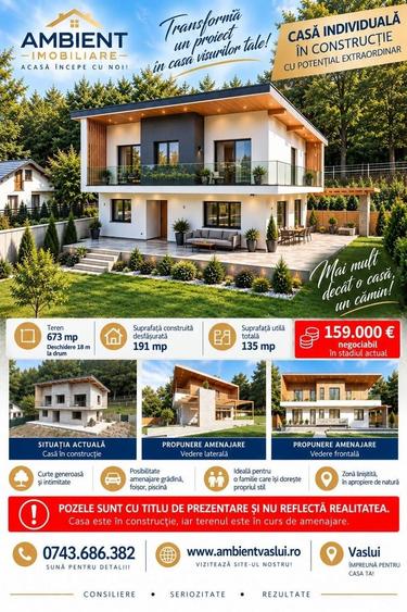 Casă individuală cu 3 camere cu Canalizare în Central