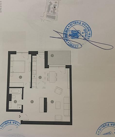 Apartament cu 2 camere semidecomandat în Central