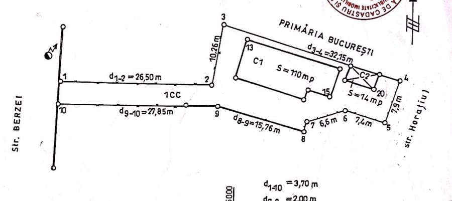 Teren Construcții intravilan de 450 mp, în Știrbei Vodă