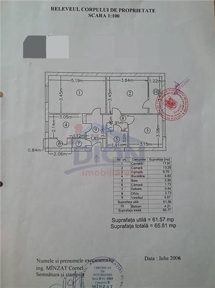 Apartament cu 3 camere decomandat în Drumul Taberei