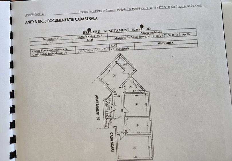 Apartament cu 3 camere decomandat în Central