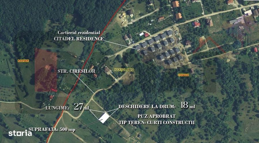 Teren PUZ, Constructie Casa, Cisnadioara Apfelhaus, 500 mp |Sky Video - 1