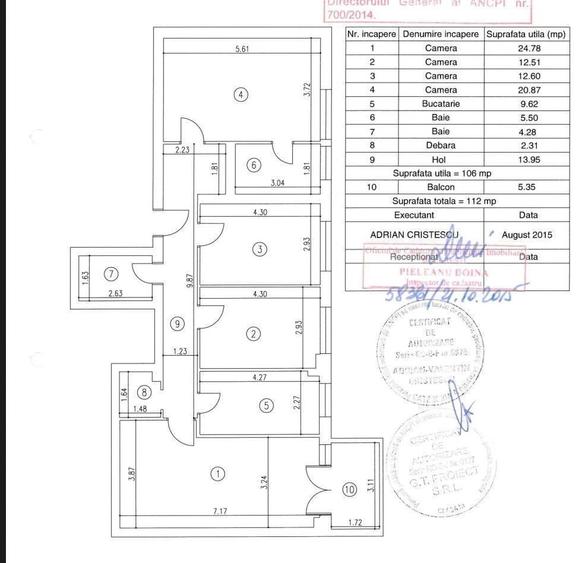 Apartament cu 4 camere în Lacul Tei