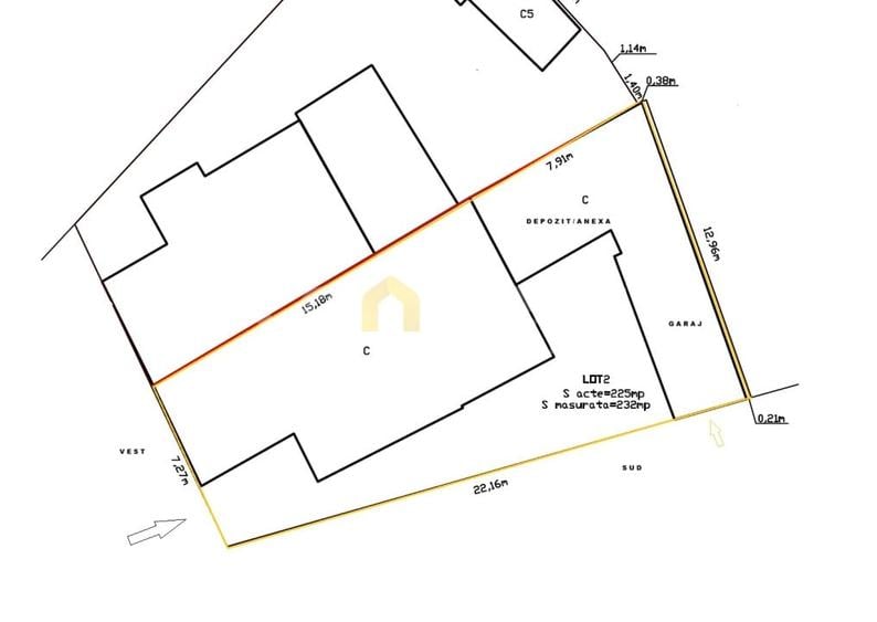 Duplex cu 3 camere cu Canalizare în Iris