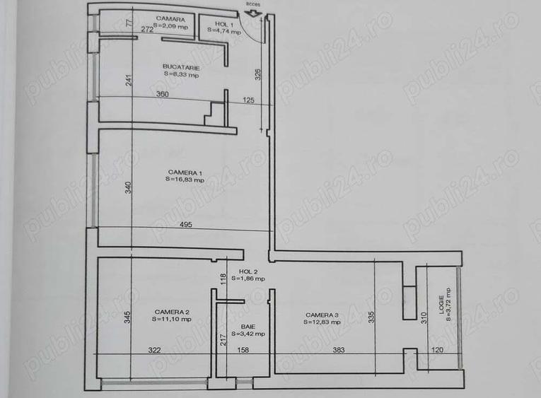 Apartament 3 camere, etaj intermediar, Pia?a Victoriei, comision 0% - 14