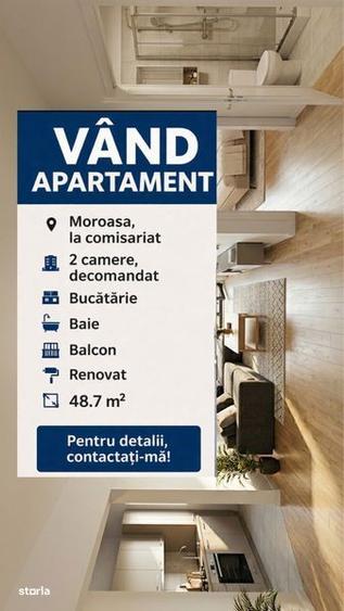 Proprietar! Vand apartament , Moroasa, comisariat - 1