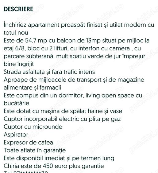 Inchiriez apartament proaspat finisat ?i utilat modern - 10