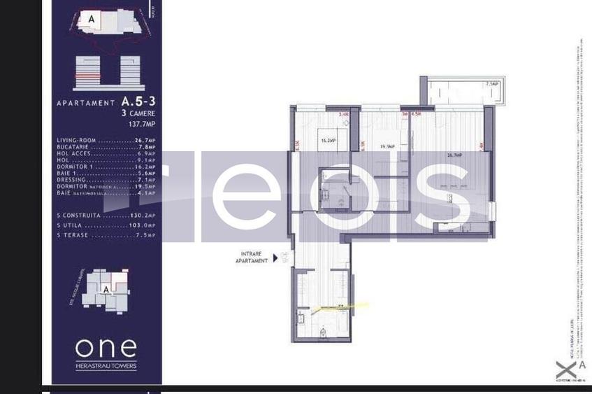 APARTAMENT EXCLUSIVIST 3 CAMERE I ONE HERĂSTRĂU TOWERS | - 18