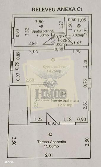Casa individuala la cheie 2 camere 50mp | teren 1300 mp | Daia Noua - 1