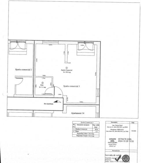 Spațiu comercial parter bloc, 33.9mp,  bloc nou,  TINERETULUI - CHIAJNA - 7