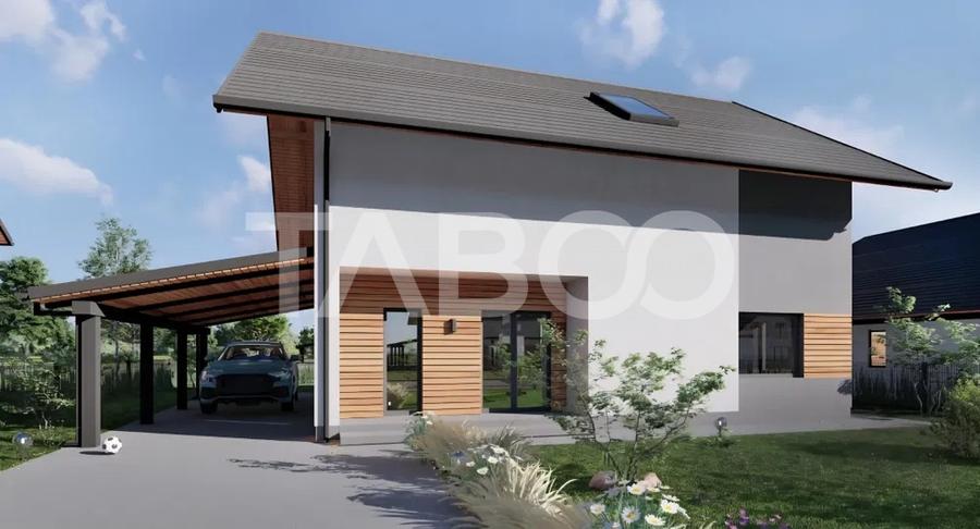 Casa individuala de vanzare cu teren generos- predare la alb - 6