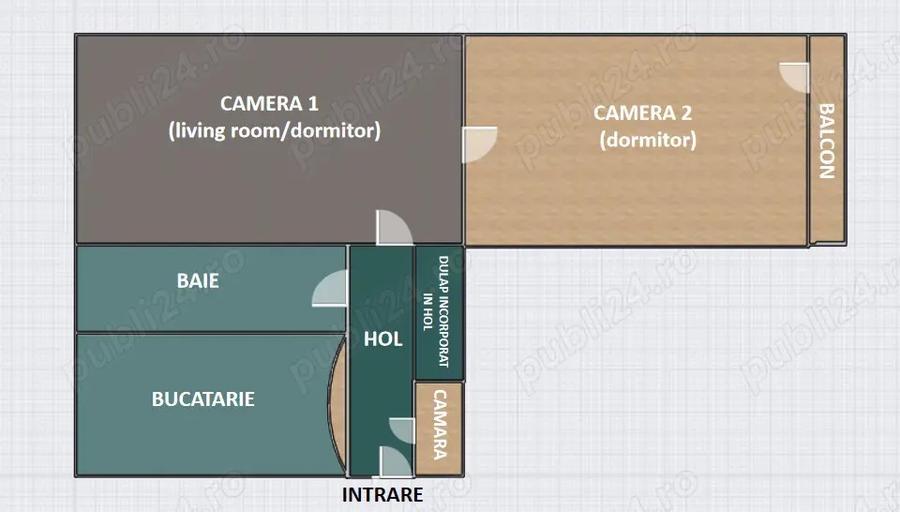 Apartament de vanzare (deasupra mag. Curtici) 2 camere Chisineu-Cris - 9
