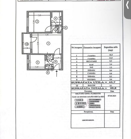 Apartament 2 camere, confort 1, semidecomandat Ploiesti Nord, langa liceul Nichita Stanescu - 8
