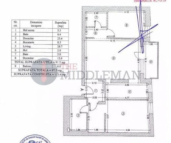 Apartament cu 3 camere în Aviației