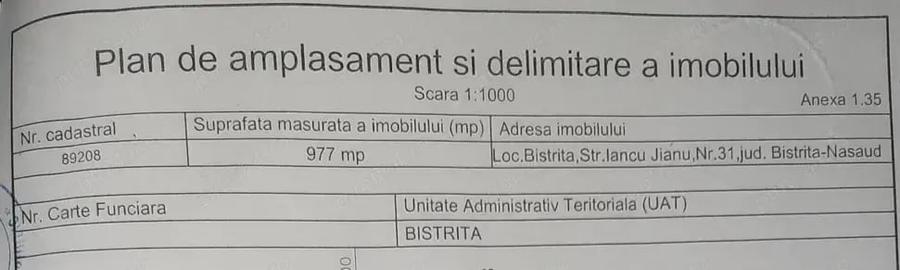 Teren de 977 mp, în Cetății