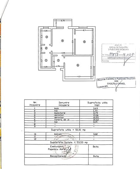 Apartament cu 3 camere semidecomandat în Podu Roș