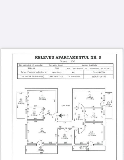 Apartament cu 4 camere în Central