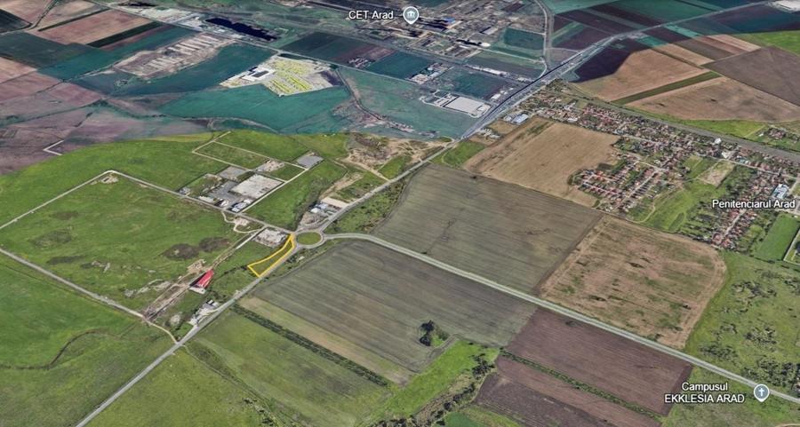 Teren de vânzare 4.717 mp Expunere excelentă la Centura Nord Arad PUZ - 2