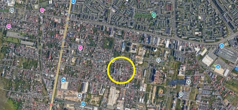 Teren intravilan, 5.356 mp, D: 55 m. zona Progresul, 250 EUR / mp, comision 0% - 1