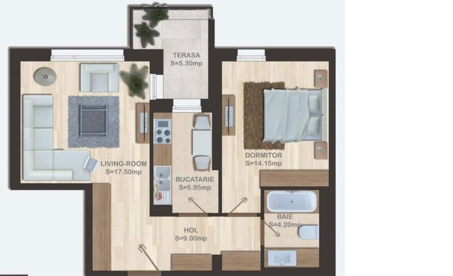 Proprietar - inchiriere 2 CAMERE, bloc NOU, CITTA, Mega Mall, Iancului - 5