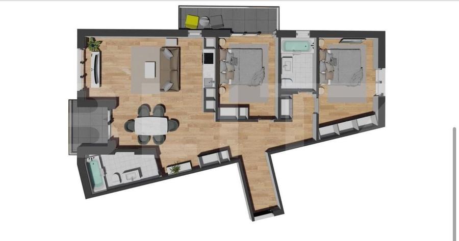 Apartament 3 Camere | 2 Bai | Zona Vivo | 2 Balcoane - 10