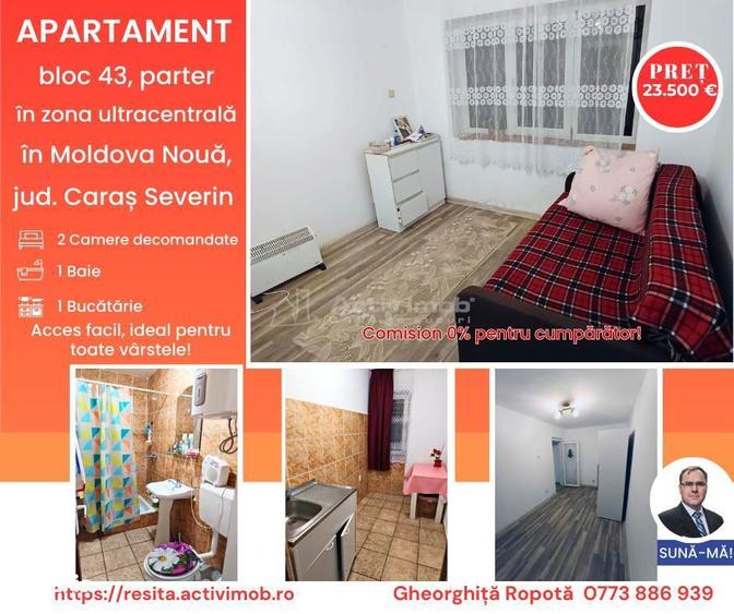 Apartament 2 camere ultracentral in Moldova Noua - 13