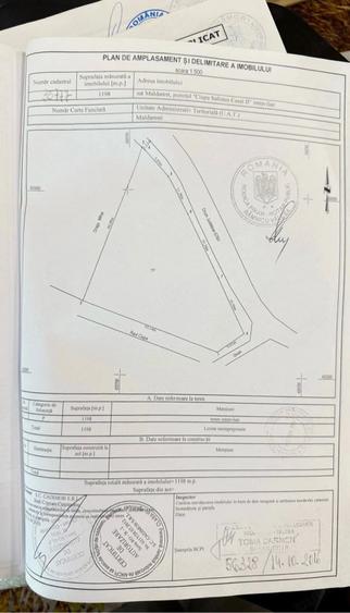 Teren de 3500 mp, în Măldărești