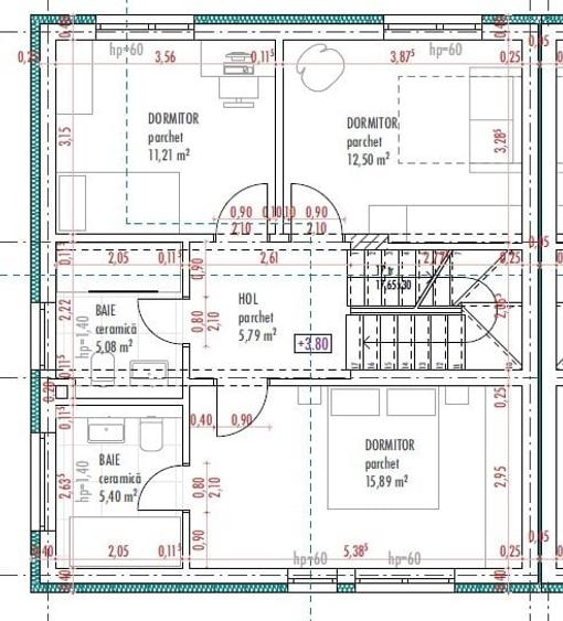 Proiect nou! Duplex de vanzare, 5 camere, Buna Ziua - 9