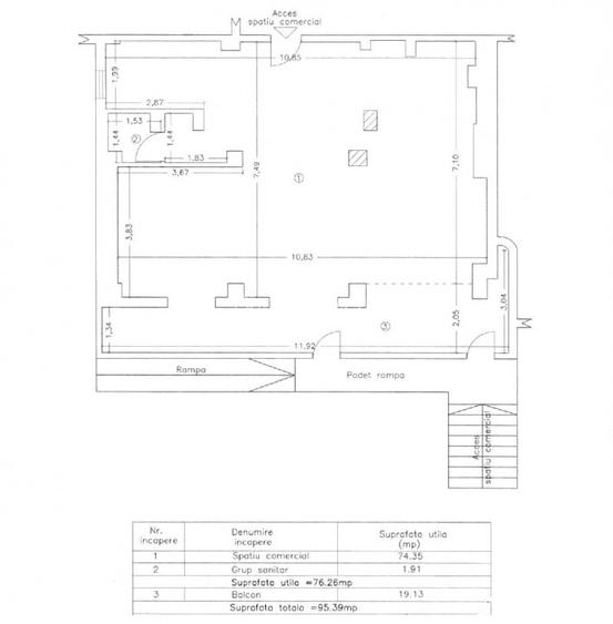 Tomis III, spatiu comercial din constructie, 100 mp.