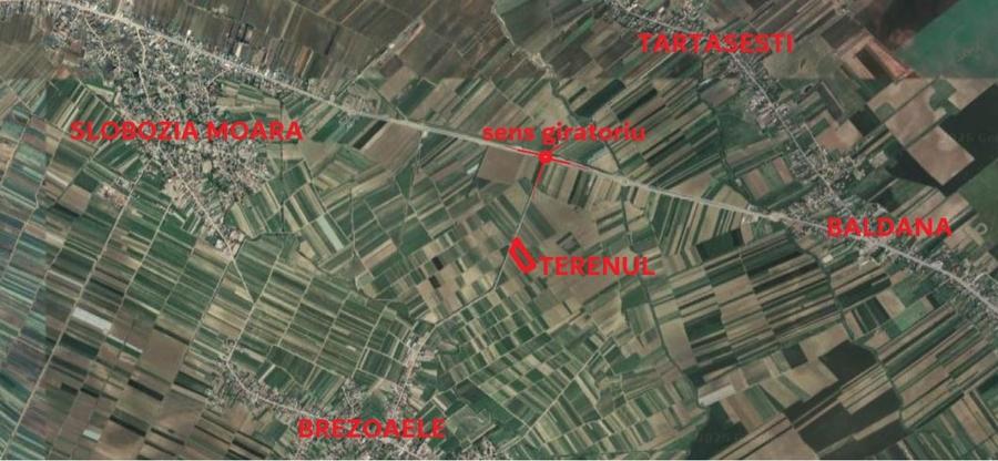Teren Brezoale pentru hala sau casa aproape de sensul giratoriu Tartasesti - 1