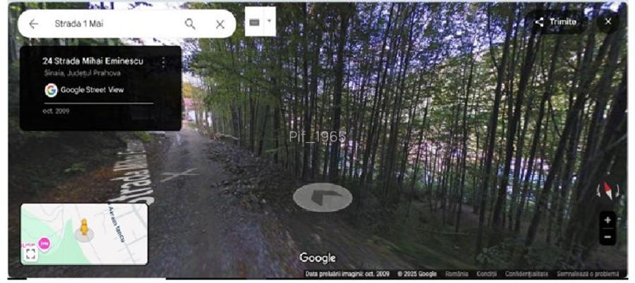 Vand teren in Sinaia, 500 mp, d 17m, regim intravilan, curti constructii. 70 e/mp ND