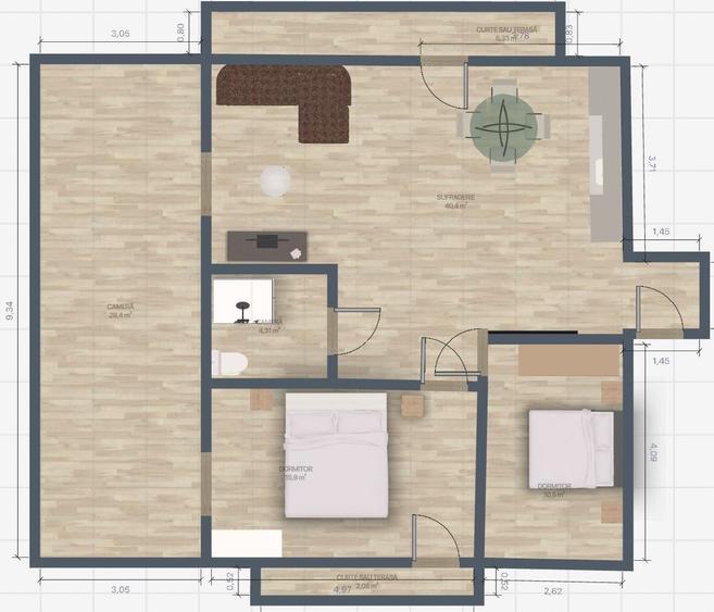 NEOFORT APARTAMENT 3 CAMERE cu LIVING 40 mp ZONA CALEA CALARASILOR-METROU MUNCII - 6