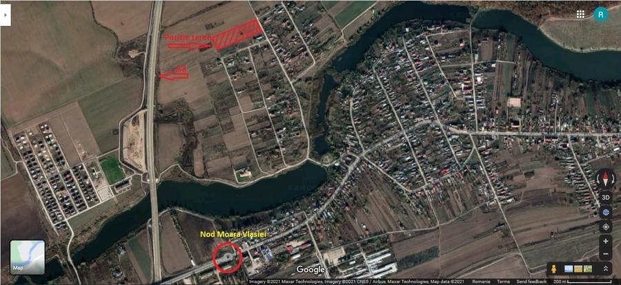 Balotesti-Moara Vlasiei | Teren 13000 mp | Nod A3 | Proprietar | Utilitati | PUZ - 3