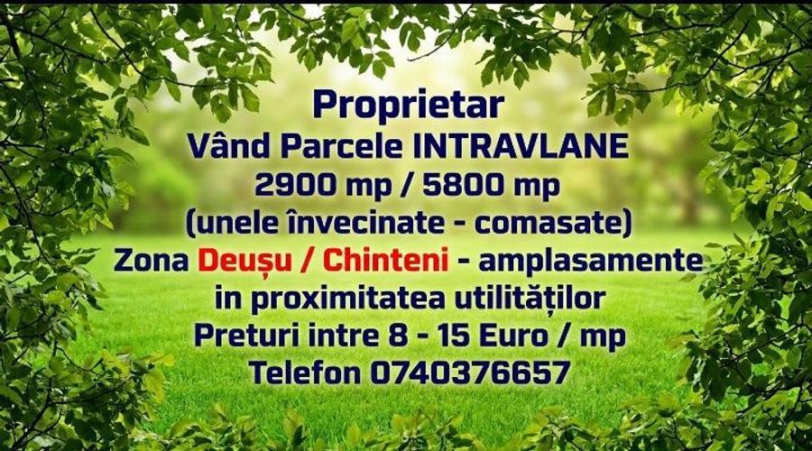 Vand parcele 2900 / 5800 mp intravilane zona Deusu - 1