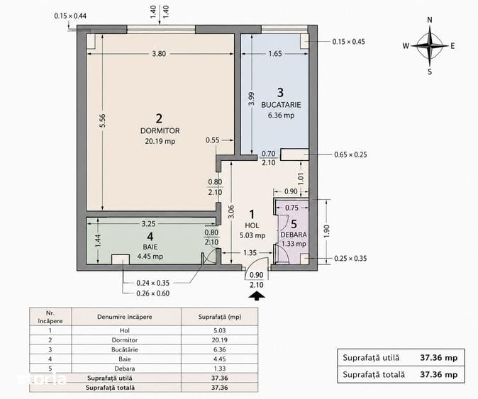 Garsoniera decomandata, ideala pt locuit sau investi?ie 13 Septembrie - 3