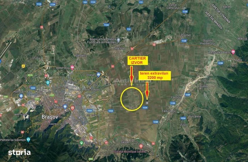 oportunitate, arabil zona de boom imobiliar Izvor, drum acces pietruit - 3