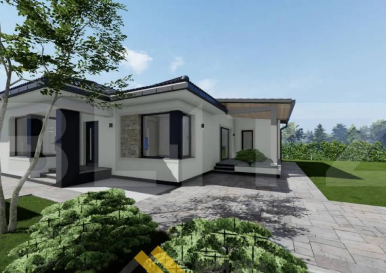 Casa individuala Santandrei cu placa de beton si gard imprej - 2