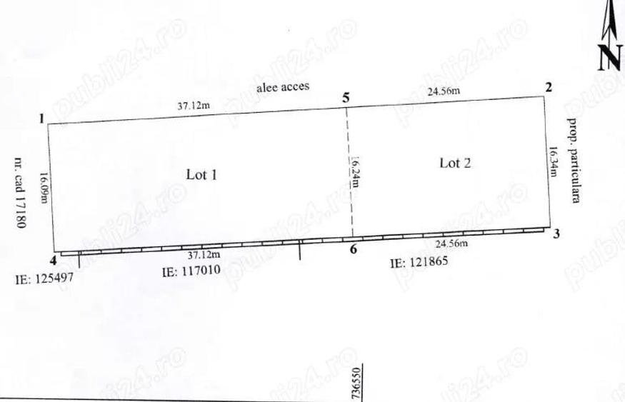 De vanzare teren intravilan construibil, 1200 mp, str. Arca?ilor, Gala?i deschidere 61 ml