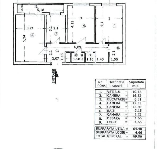 Apartament cu 3 camere decomandat, mobilat în Colentina