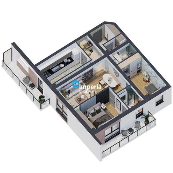 Apartamente NOI, 3 camere 2 bai, TVA inclus! - 13