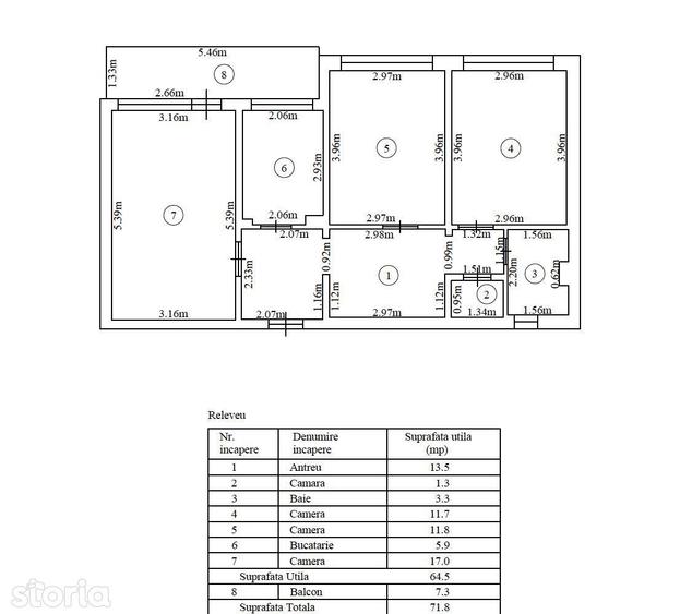 Ap renovat 3 camere, decomandat, et. intermediar, Bvd. Mihai Viteazu - 1