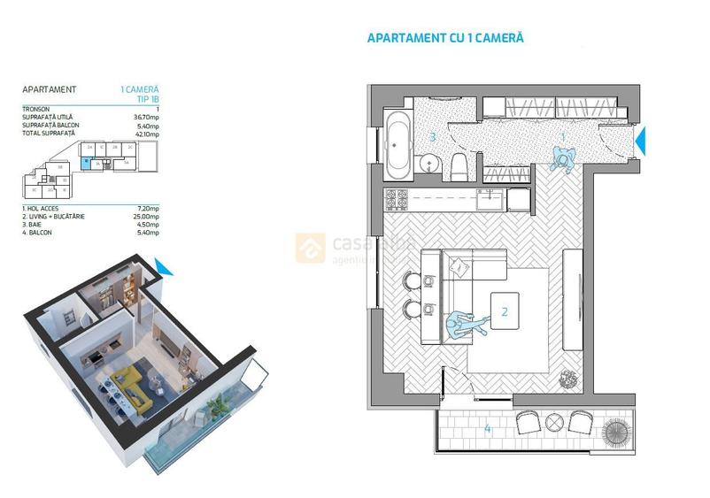 Nicolina - cele mai noi apartamente cu 1 camera - 8